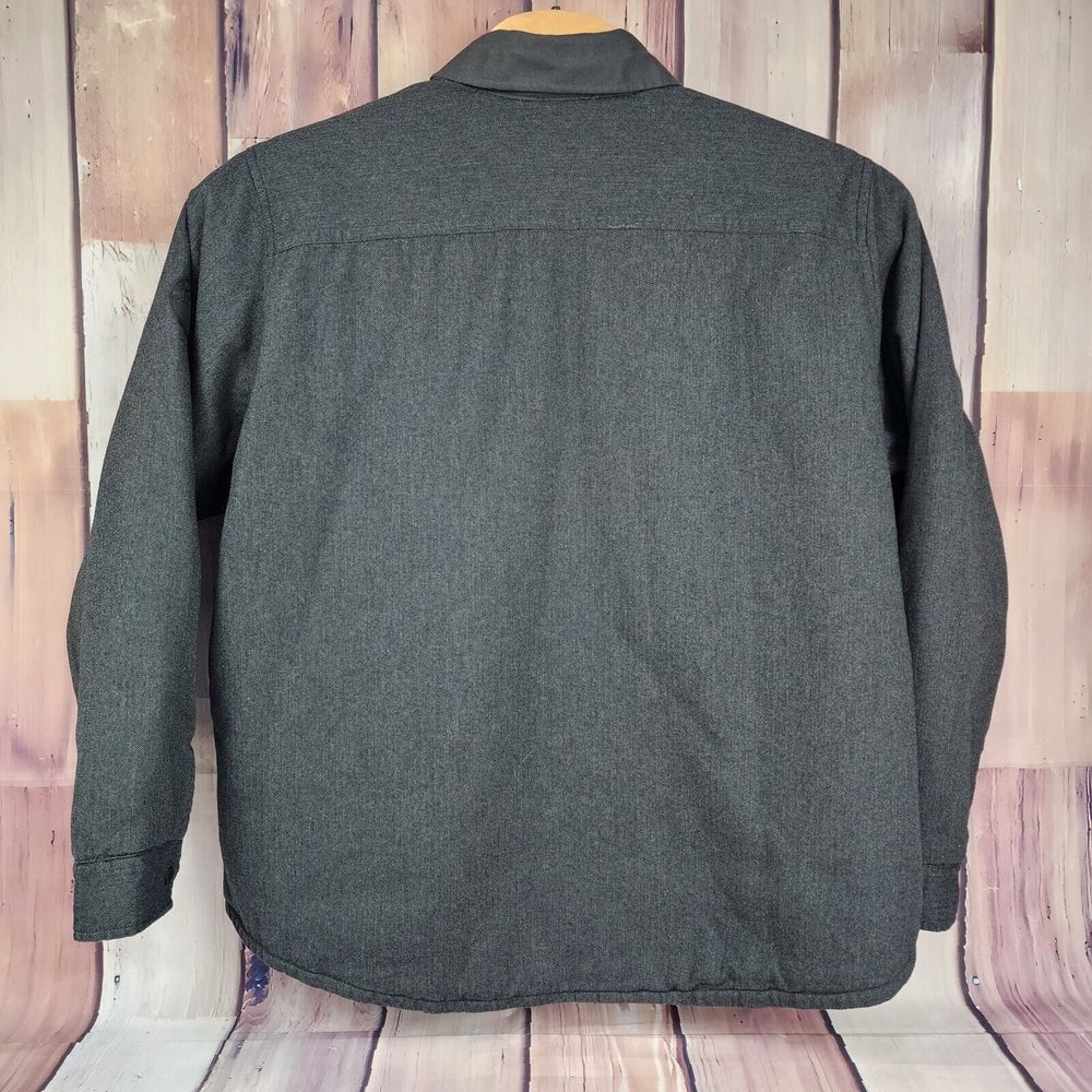 Eddie Bauer Outdoor Mens 2XL Zip Up Charcoal Faux Fur Lined Jacket Pockets‎ Warm - Picture 3 of 16